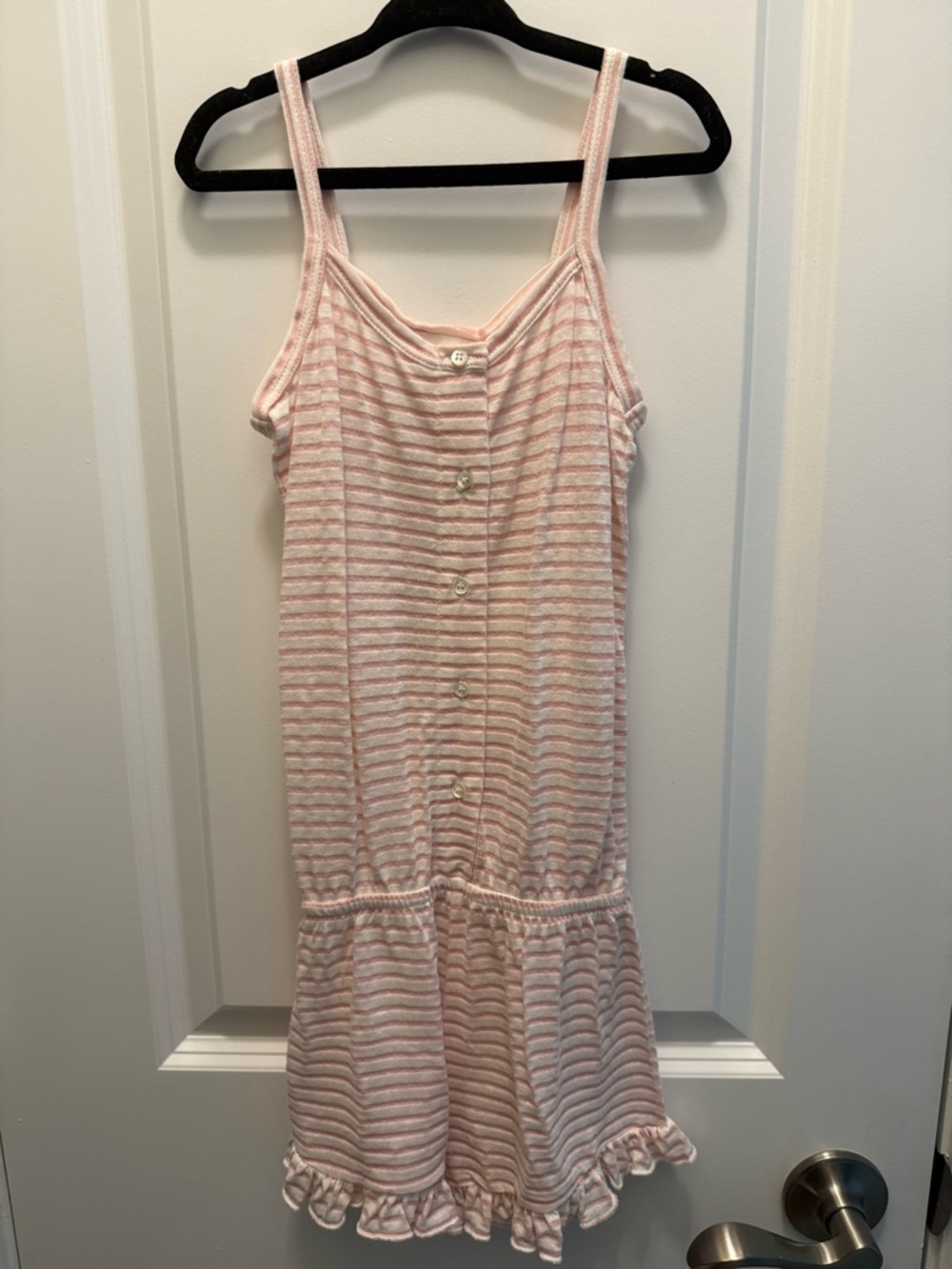 Morley Pink and White Striped Short Romper